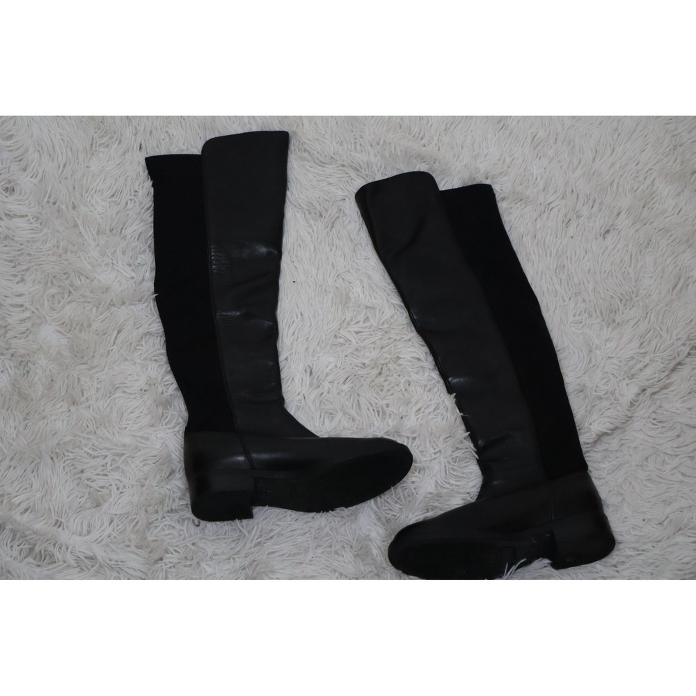 Blondo Boots Size 6.5 Black Leather Over the Knee Leather Fabric Waterproof - Picture 6 of 8